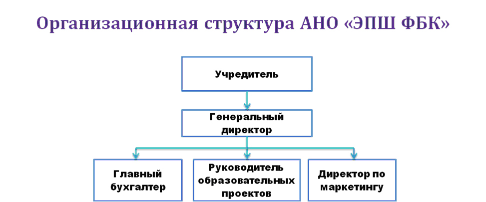 Организационная структура АНО "ЭПШ ФБК"